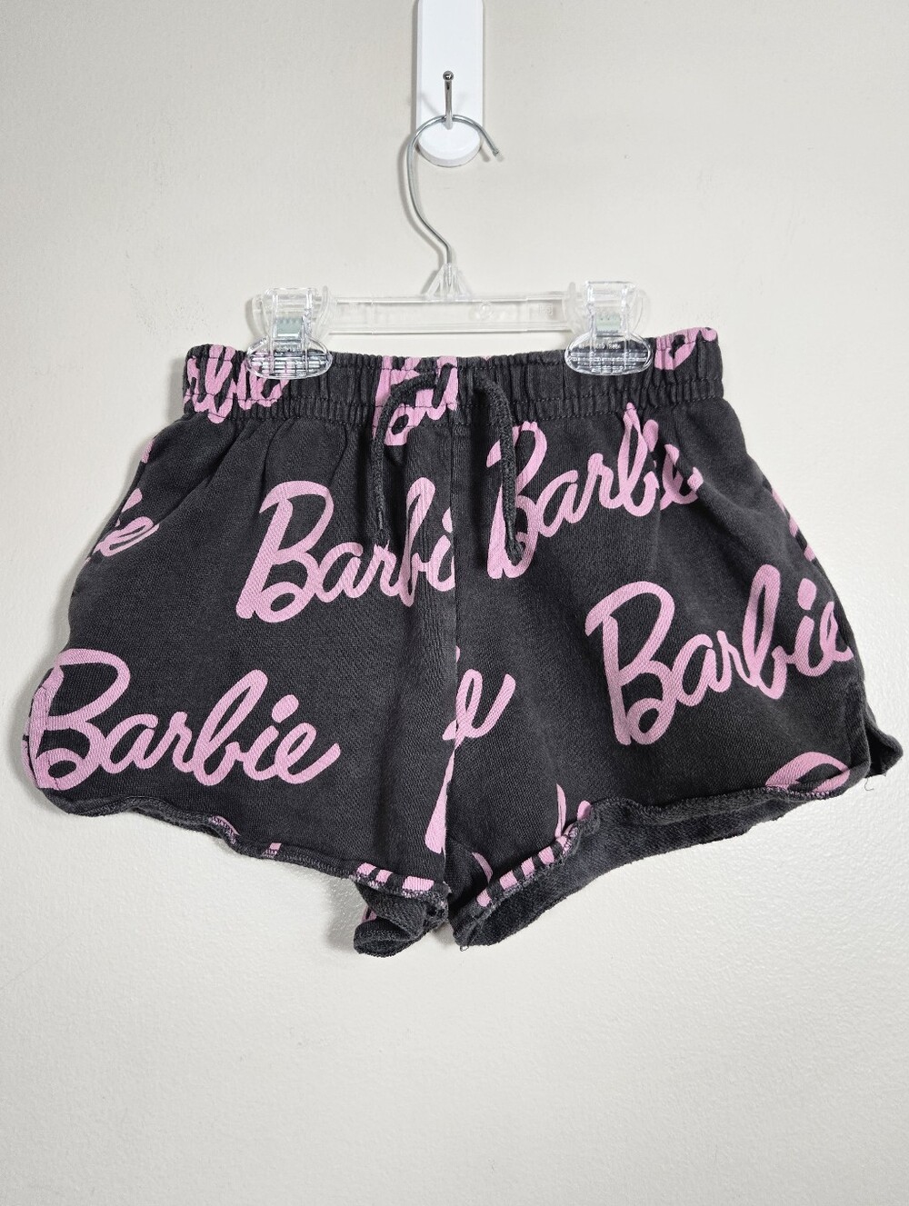 Barbie X Zara Kids Charcoal Grey & Pink Sweat Shorts, Size 8* ~ VGUC
